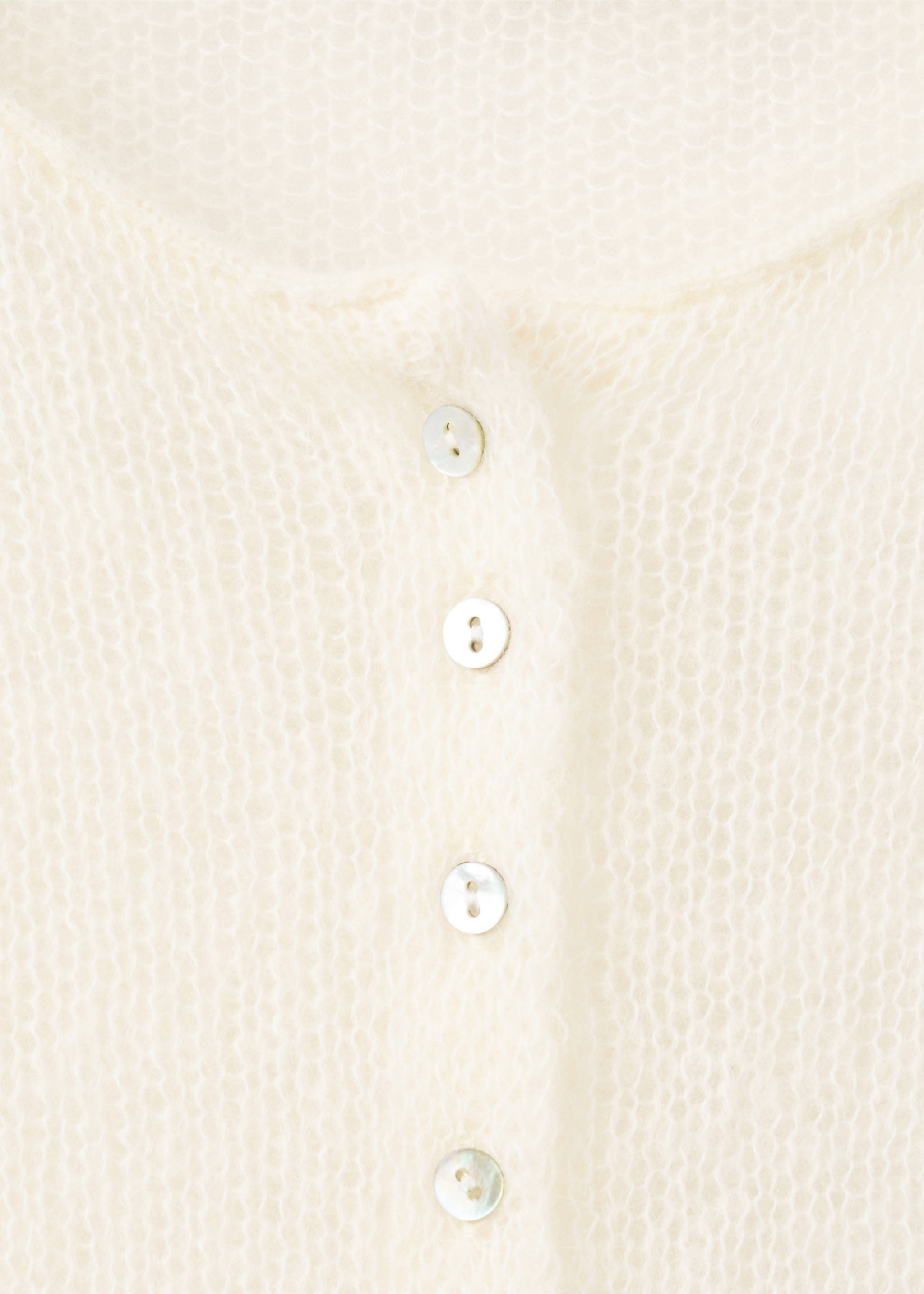 Open-knit wool top - Details of the article 8, Off White. Ref: 27053314-00.