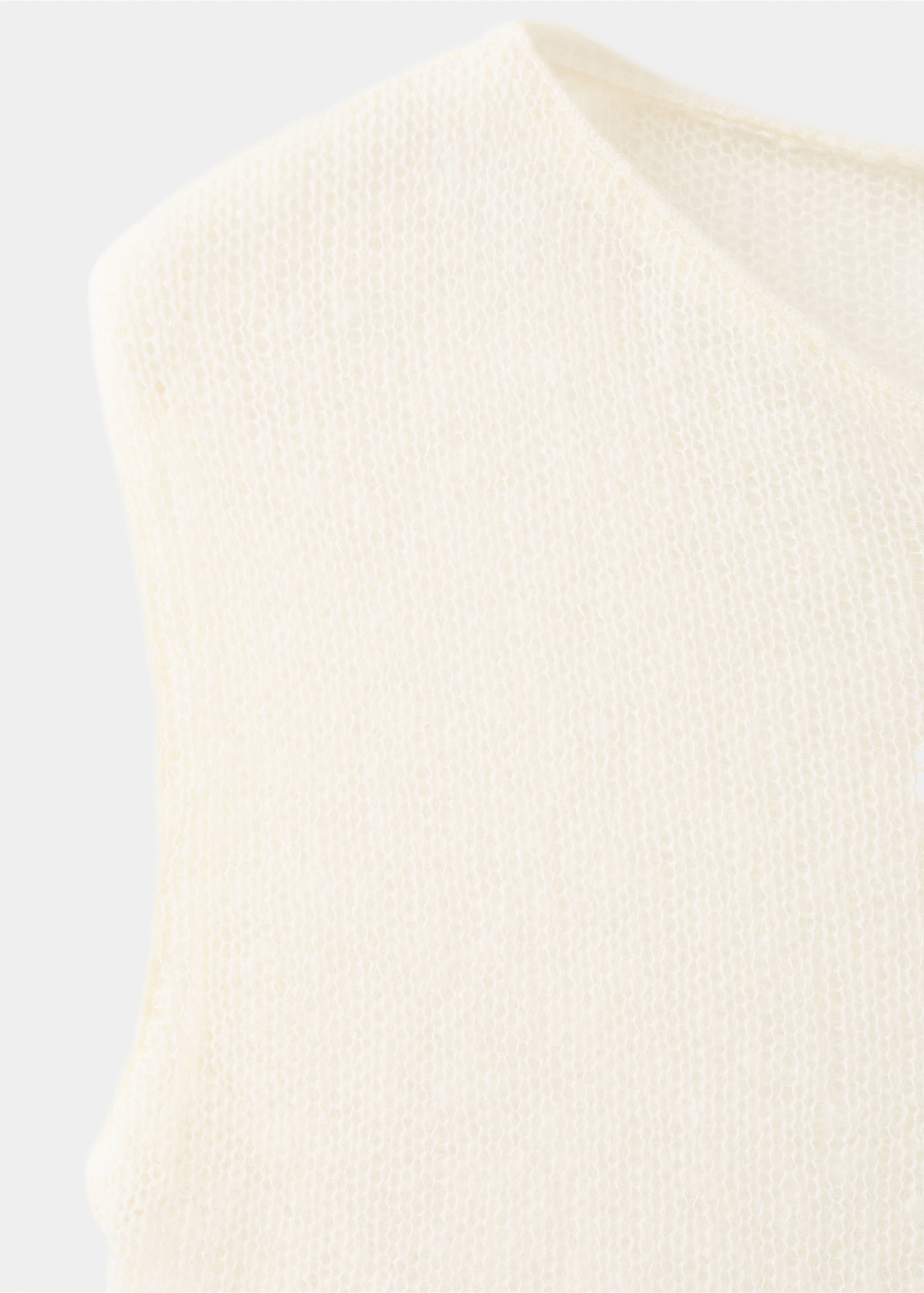 Open-knit wool top - Details of the article 0, Off White. Ref: 27053314-00.