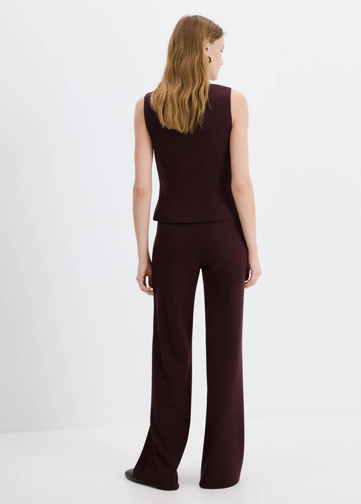 Suit waistcoat with buttons — Burgundy