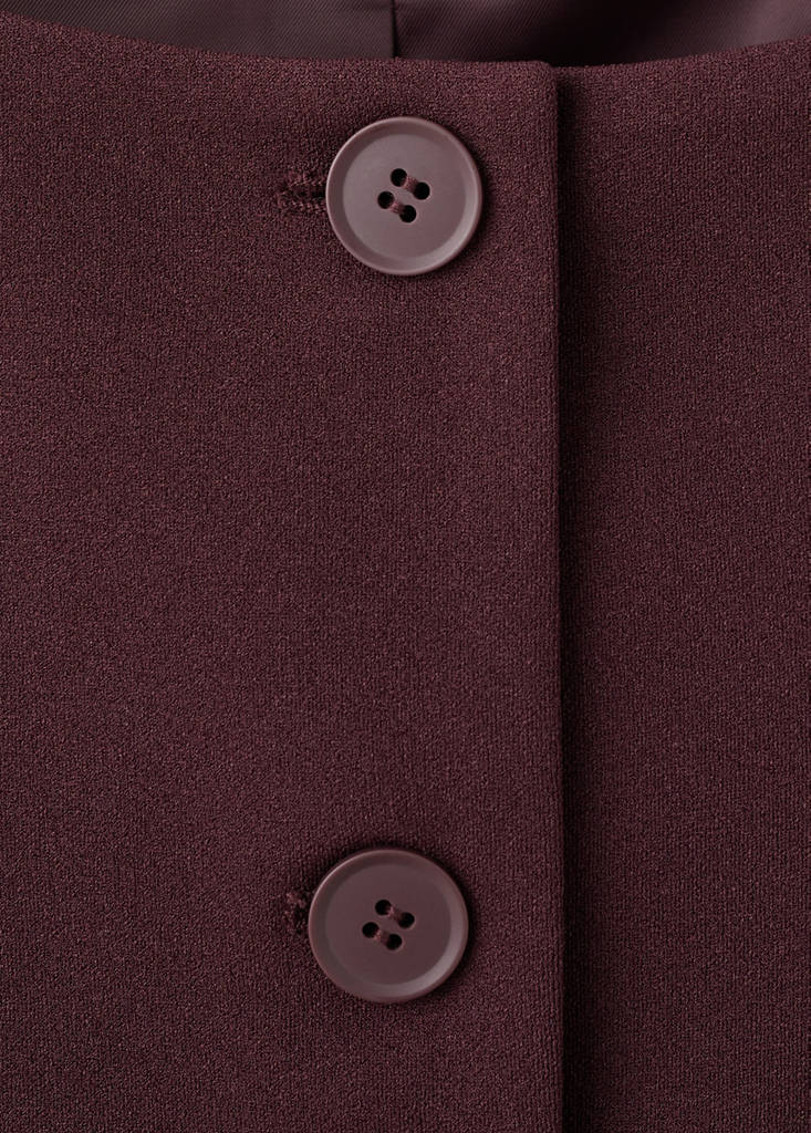 Suit waistcoat with buttons — Burgundy