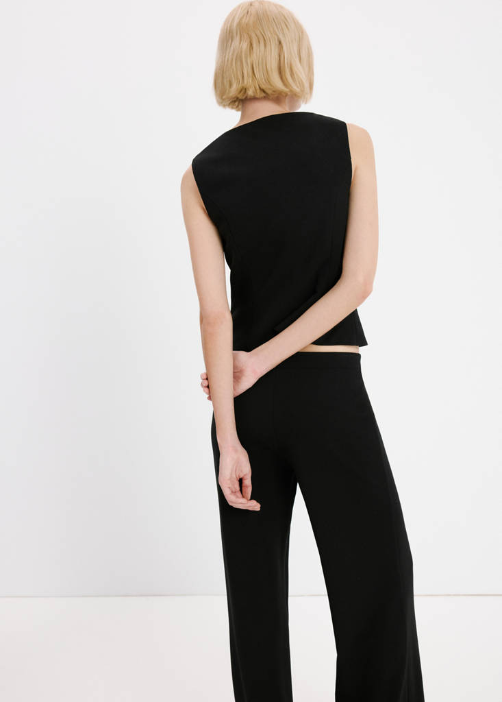 Suit waistcoat with buttons — Black