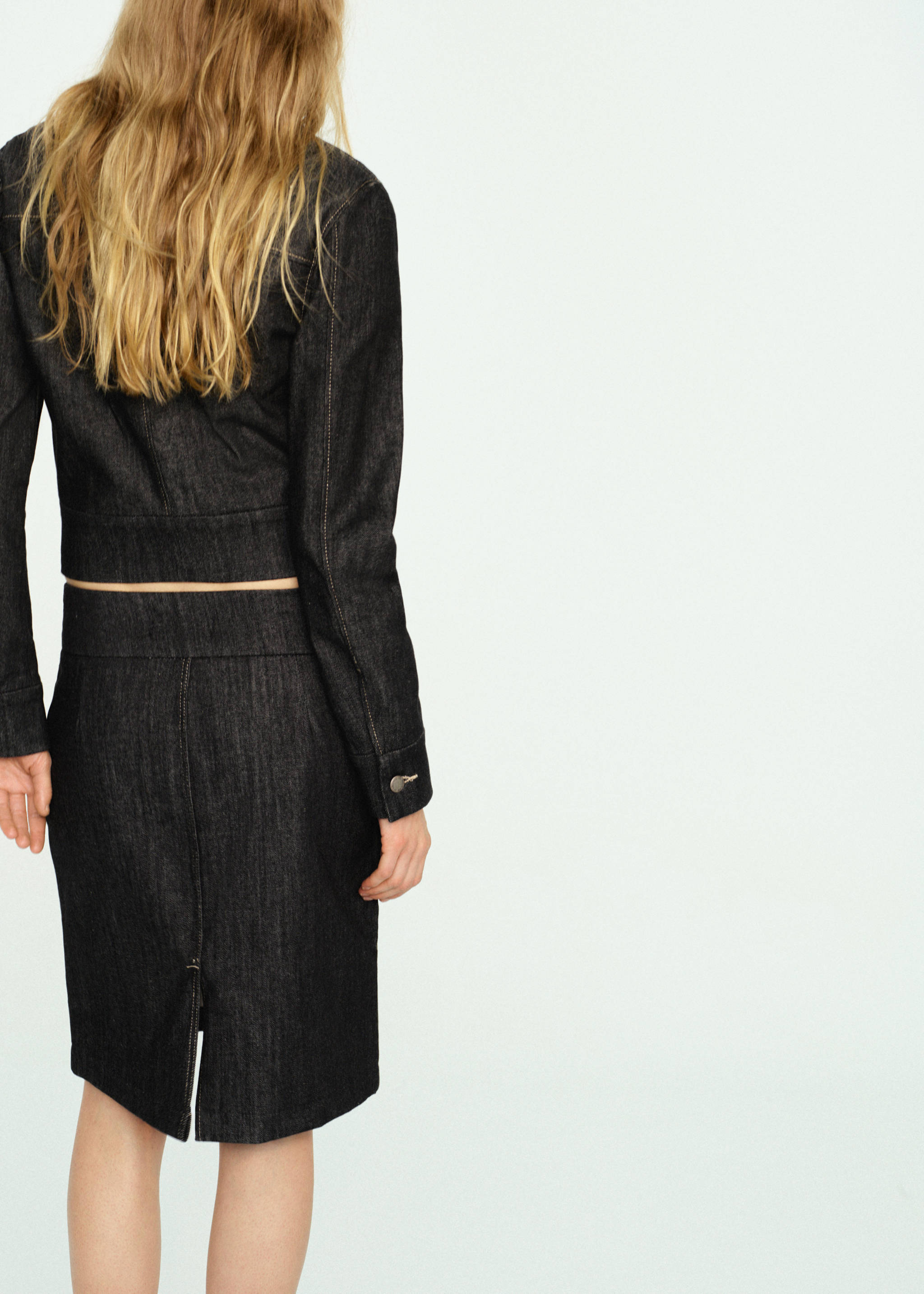 Jupe midi en jean - Verso de l’article