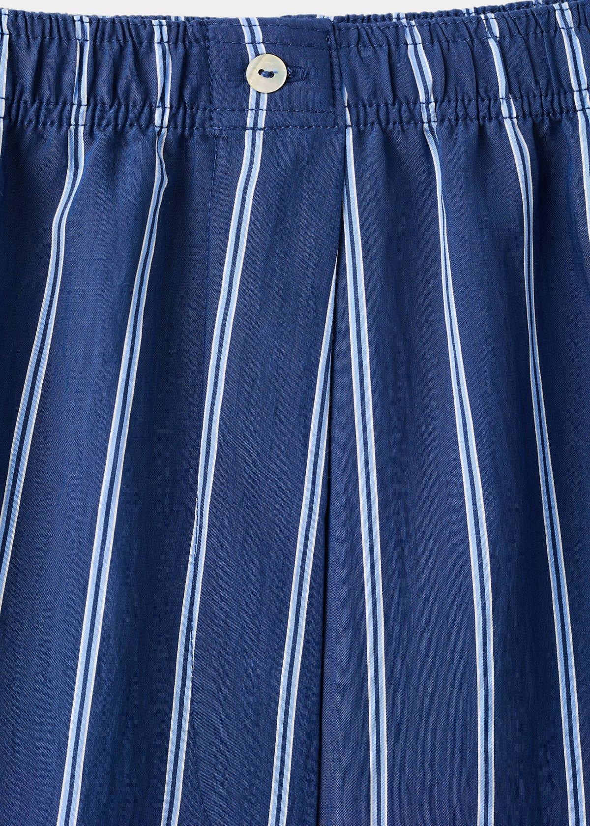 Striped pyjama shorts — Indigo Blue