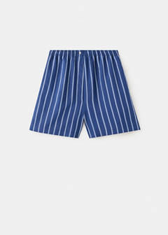 Striped pyjama shorts — Indigo Blue 5