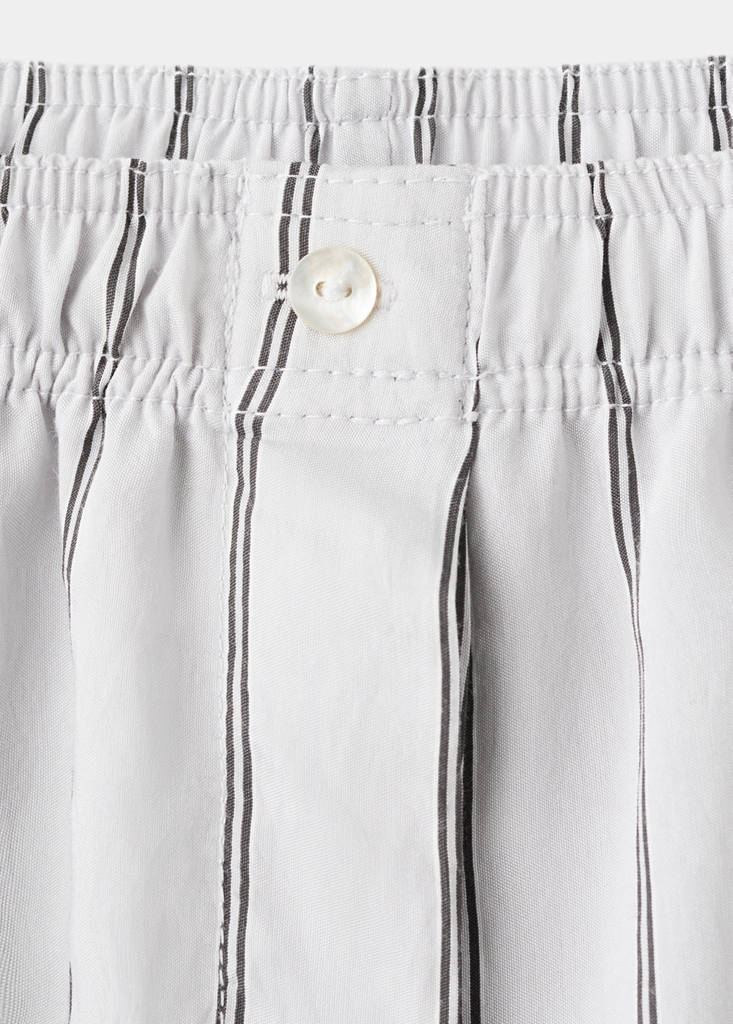 Striped pyjama shorts — Grey