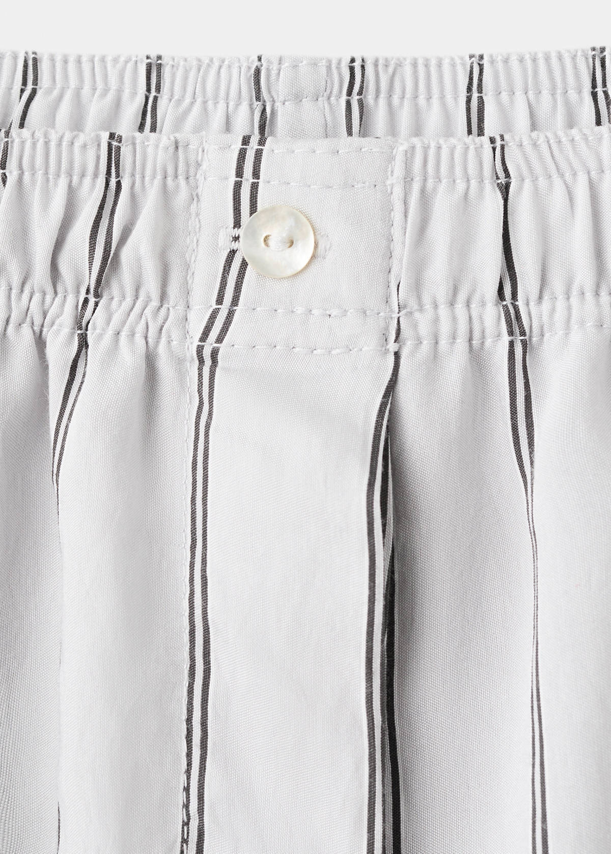 Striped pyjama shorts — Grey
