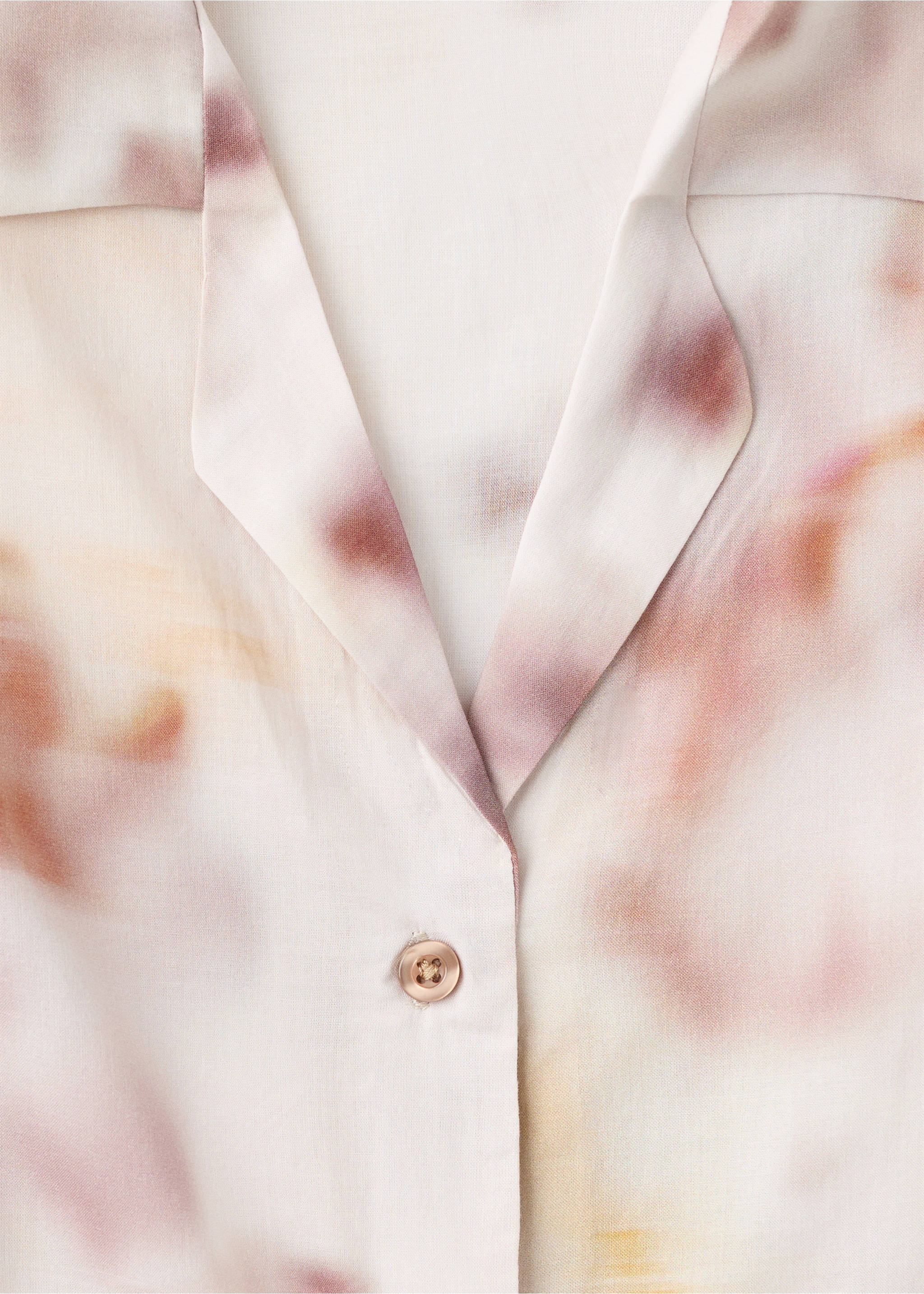 قميص بيجامة قطن بطبعة زهور - تفاصيل المنتج 8, بني. Ref: 27053323-00.