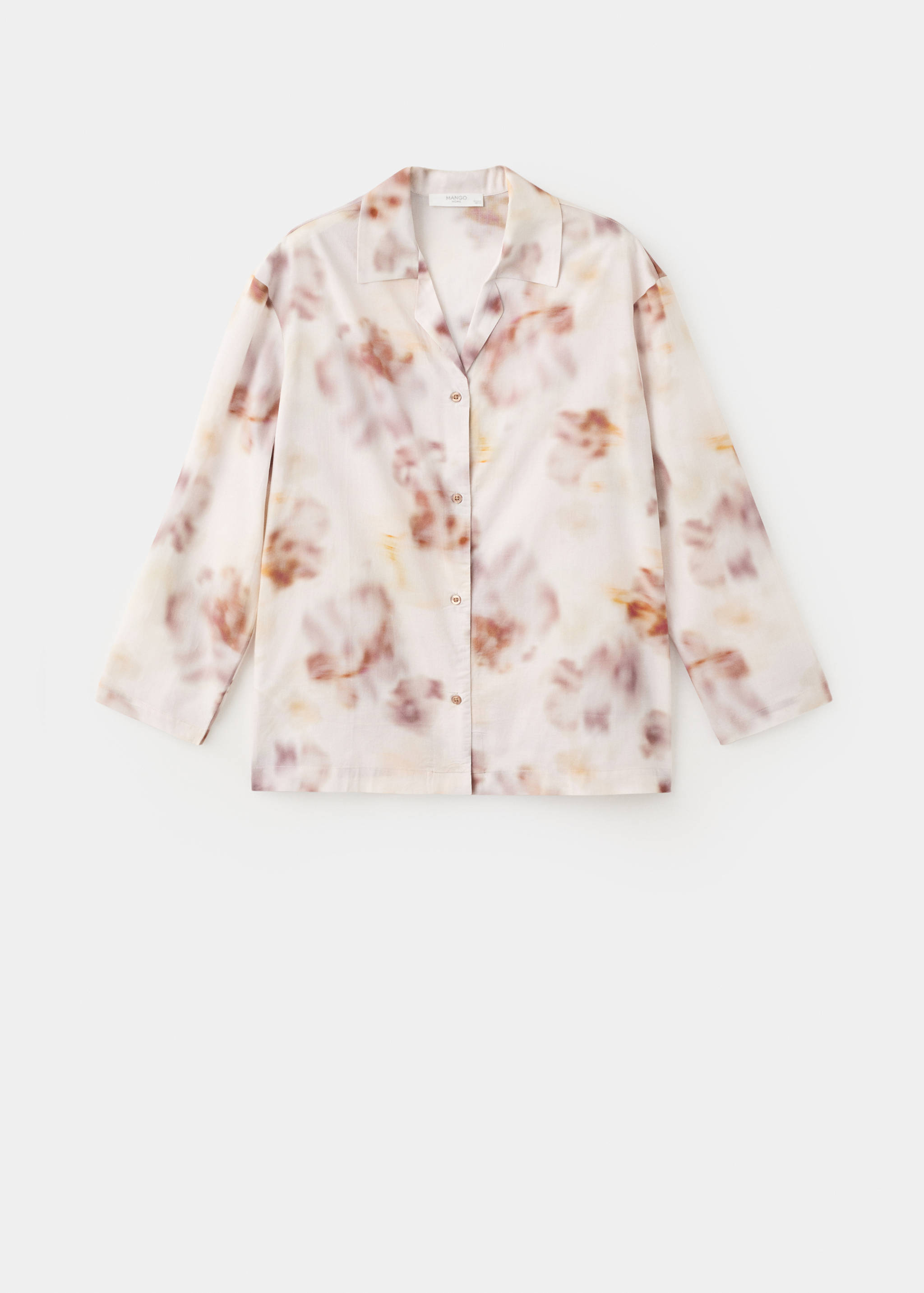 Chemise pyjama coton imprimé fleuri - Article sans modèle