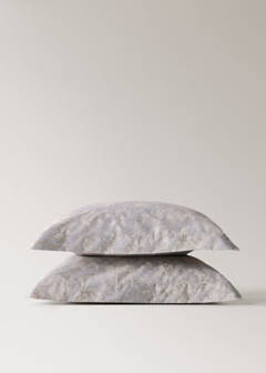 Two vintage floral percale cotton pillowcases 60x60 cm — Light/Pastel Grey 4