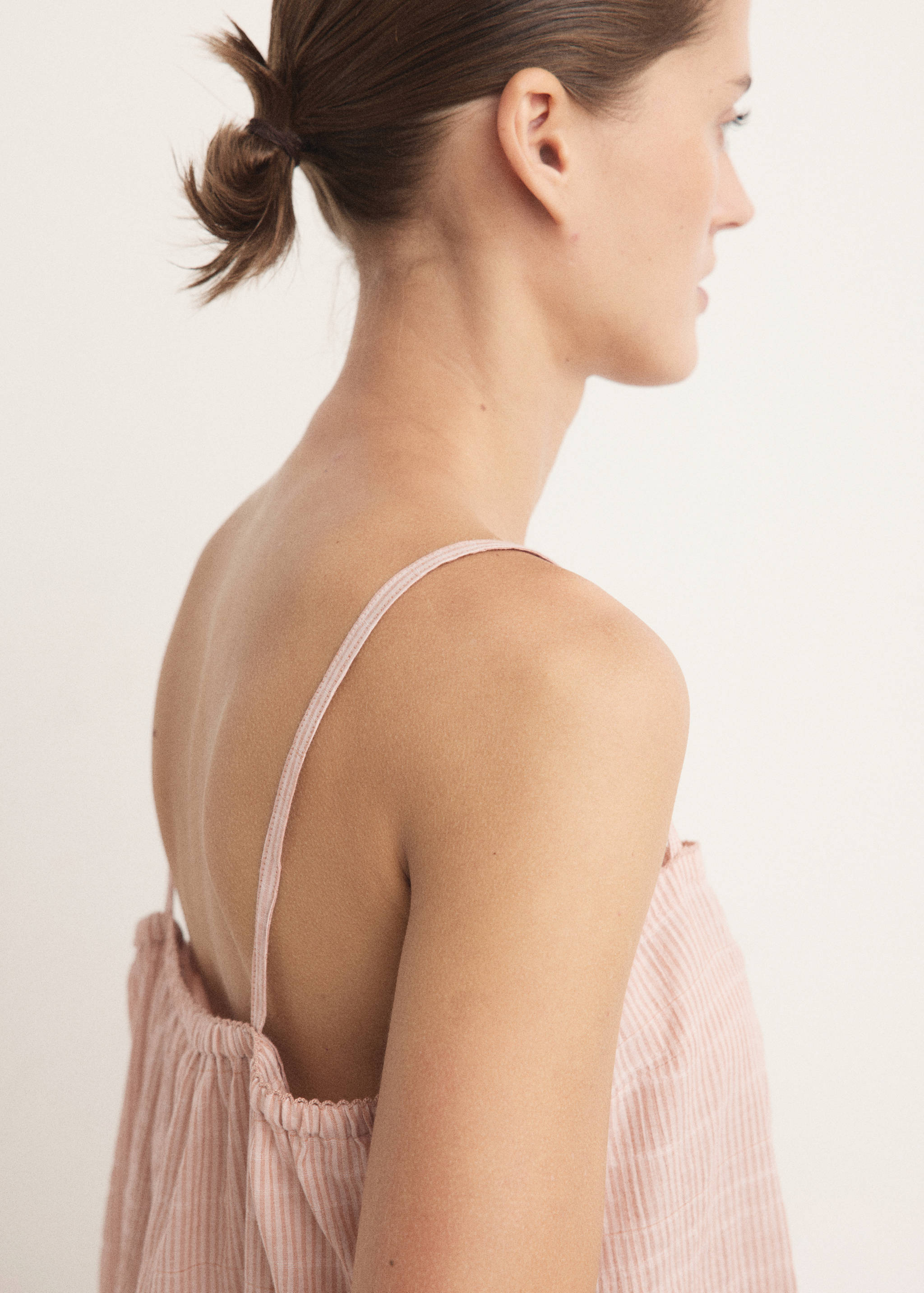 رداء نوم من القطن بحمالة رقيقة - تفاصيل المنتج 6