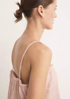 Cotton spaghetti-strap nightgown — Orange 5
