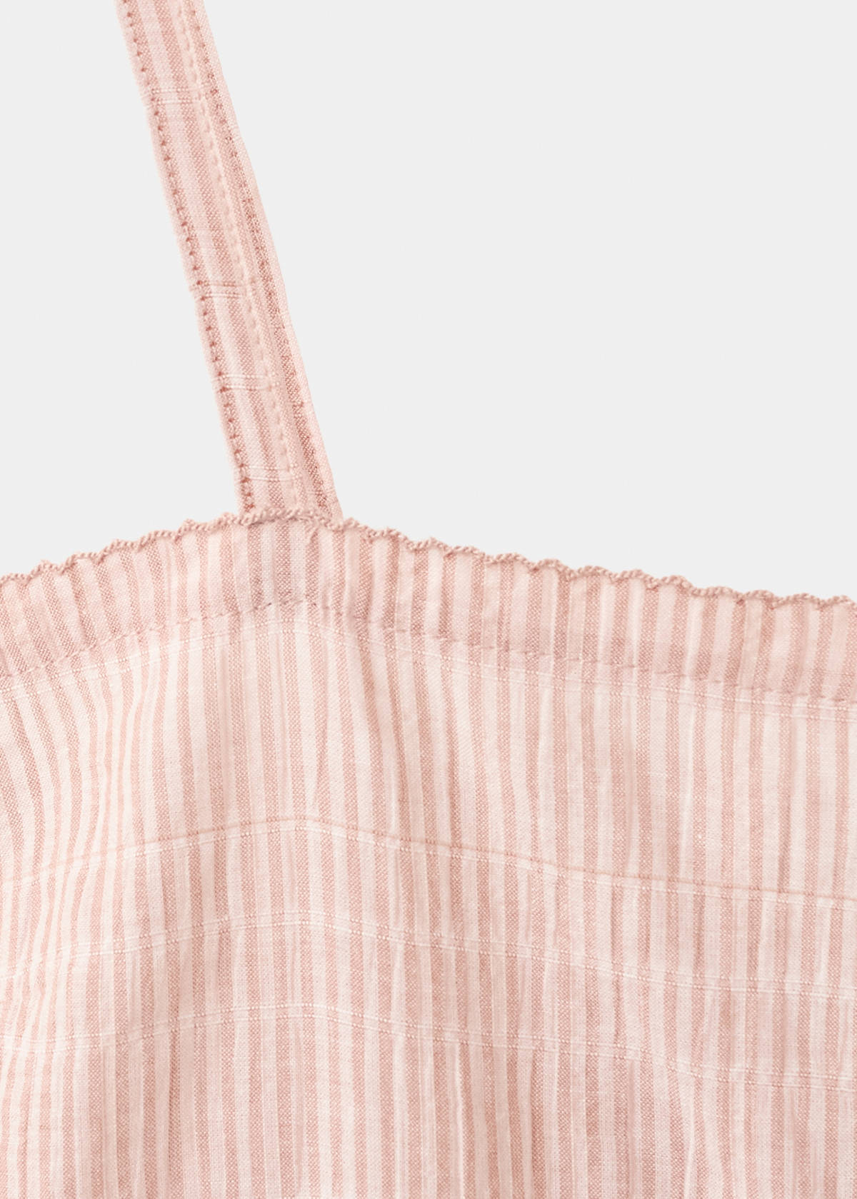 Cotton spaghetti-strap nightgown — Orange