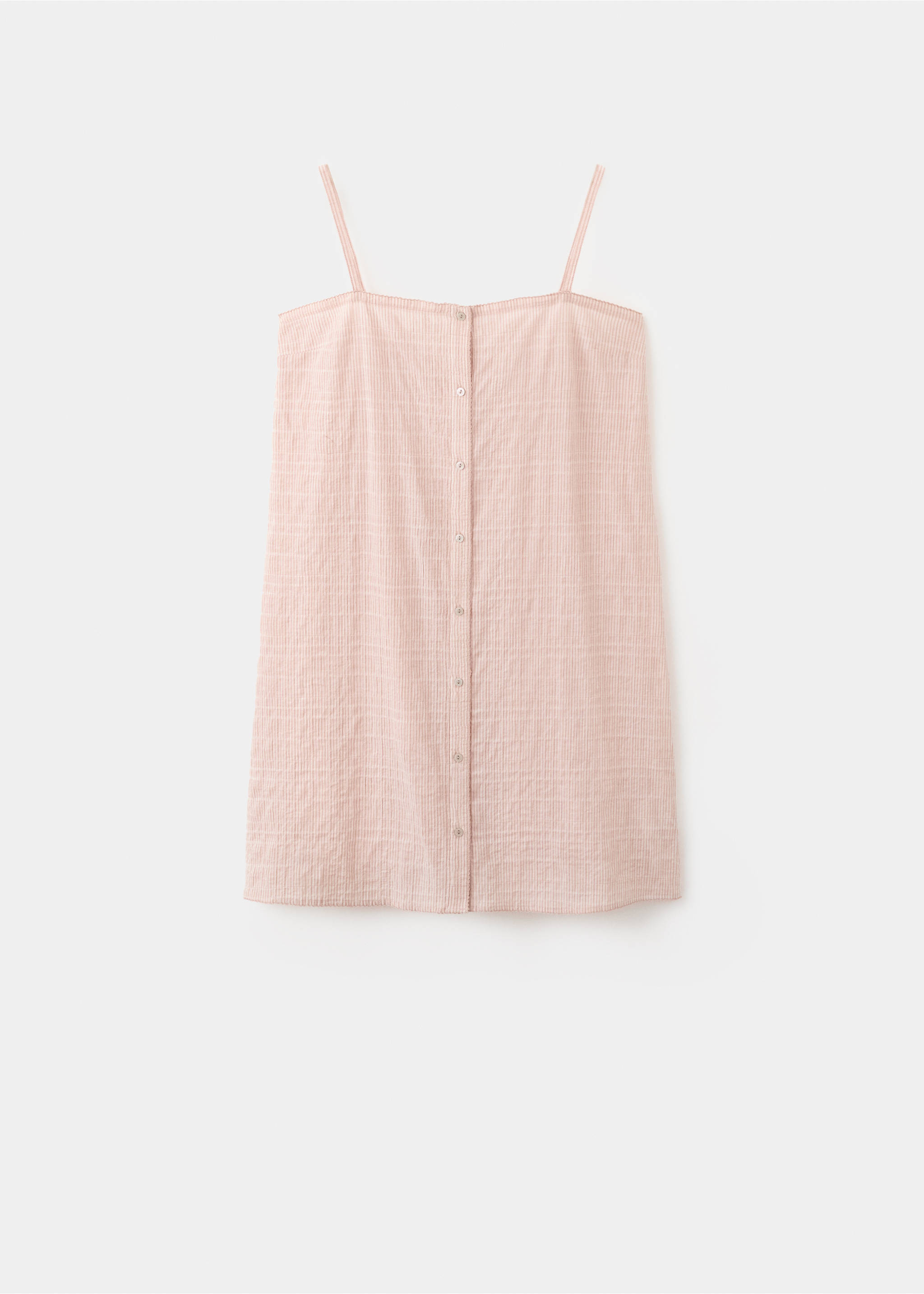 Cotton spaghetti-strap nightgown - Article without model, Orange. Ref: 27053327-00.