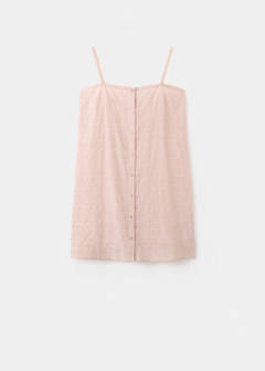 Cotton spaghetti-strap nightgown — Orange 6