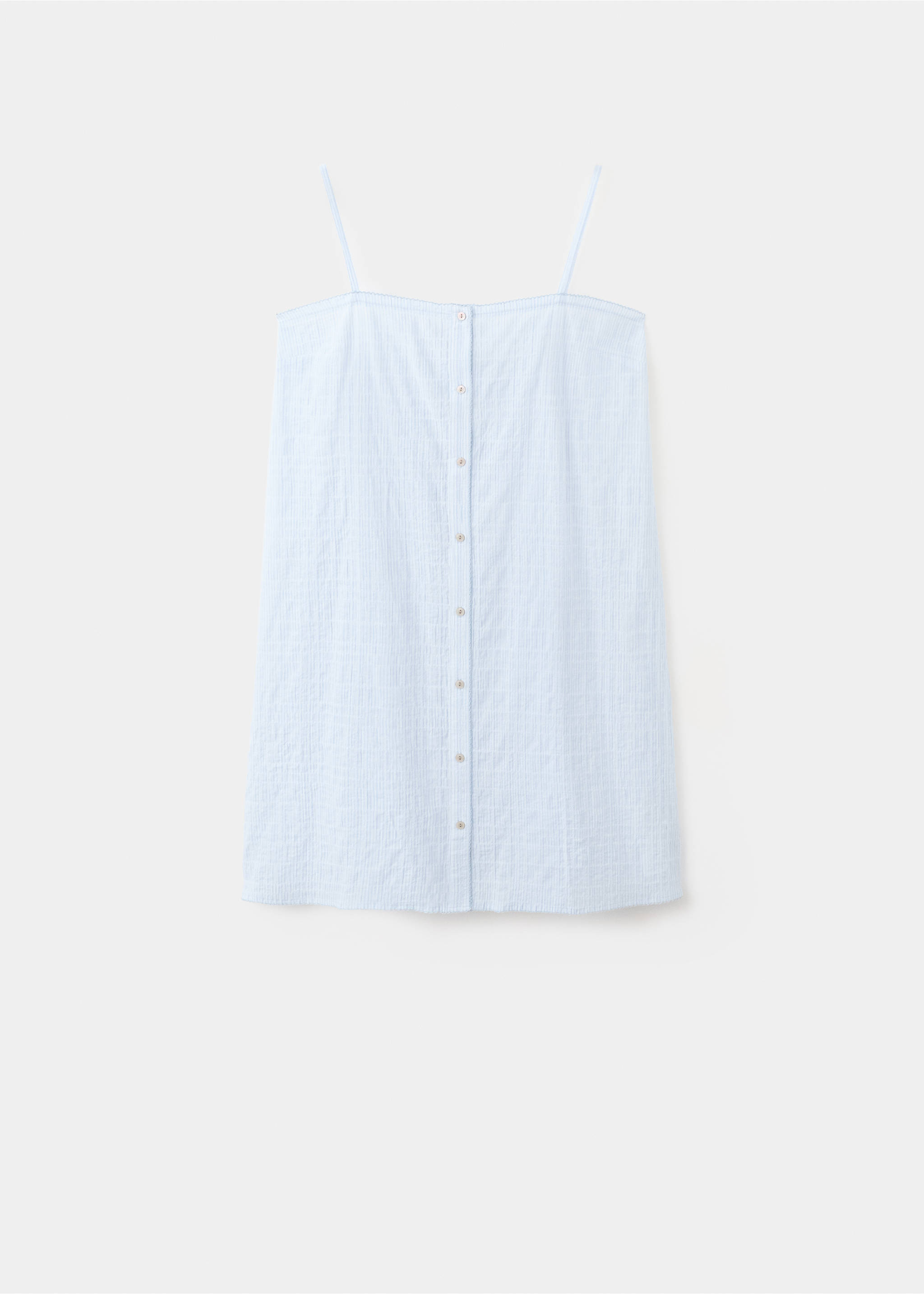 Chemise de nuit coton à bretelles - Article sans modèle, Bleu. Ref: 27053327-00.