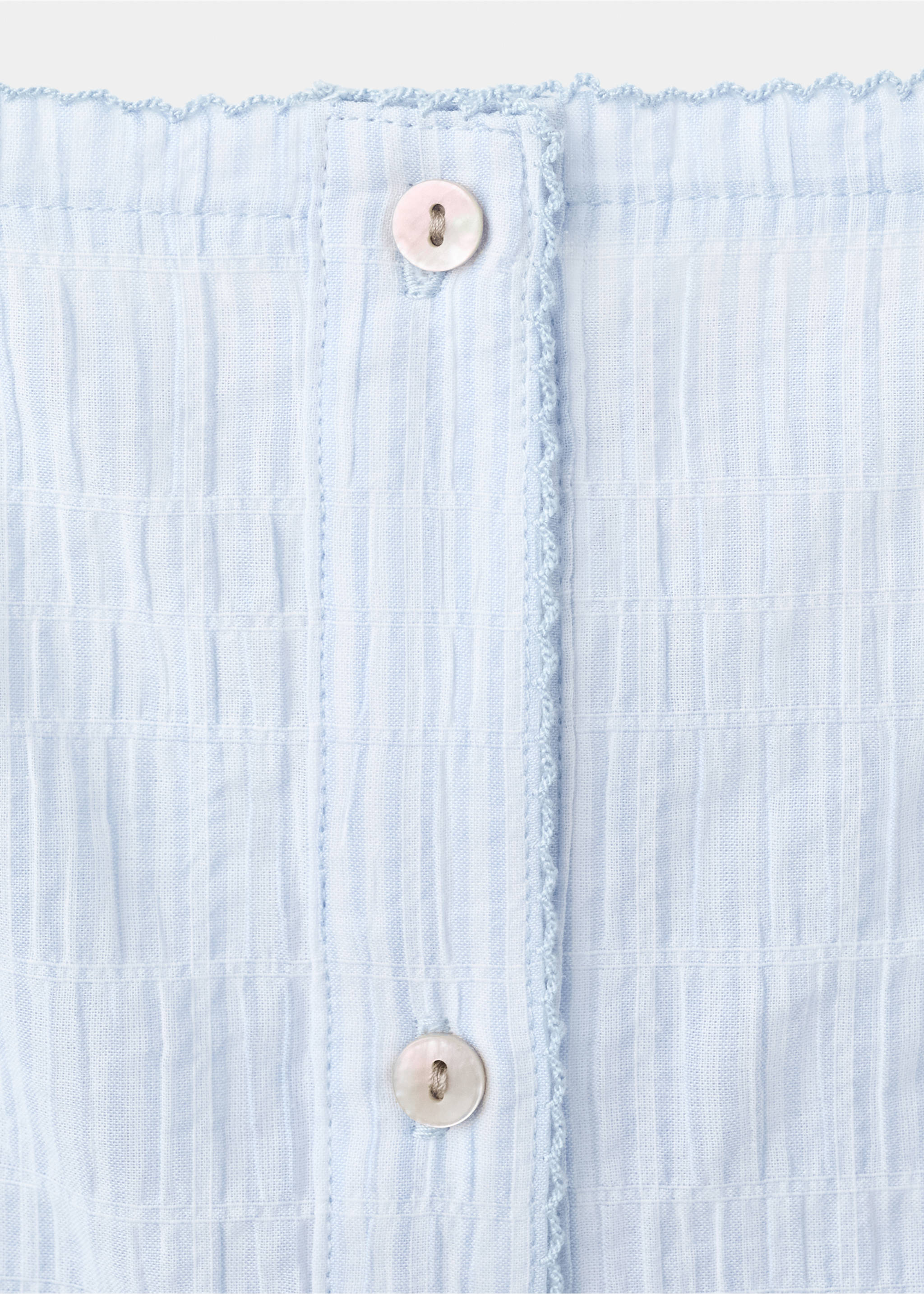 Chemise de nuit coton à bretelles - Détail de l'article 8, Bleu. Ref: 27053327-00.