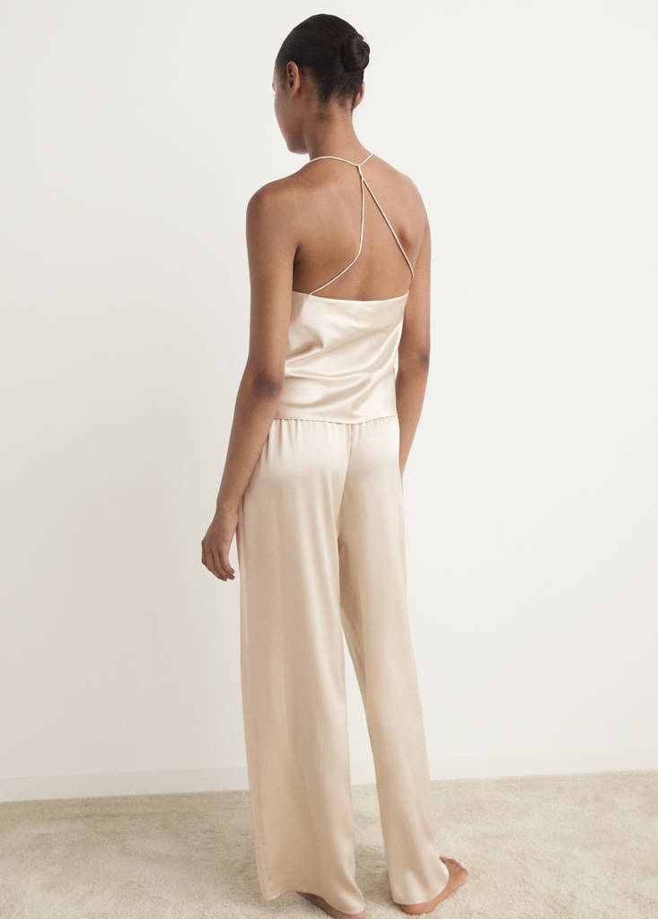 Silk pyjama trousers — Light/Pastel Grey