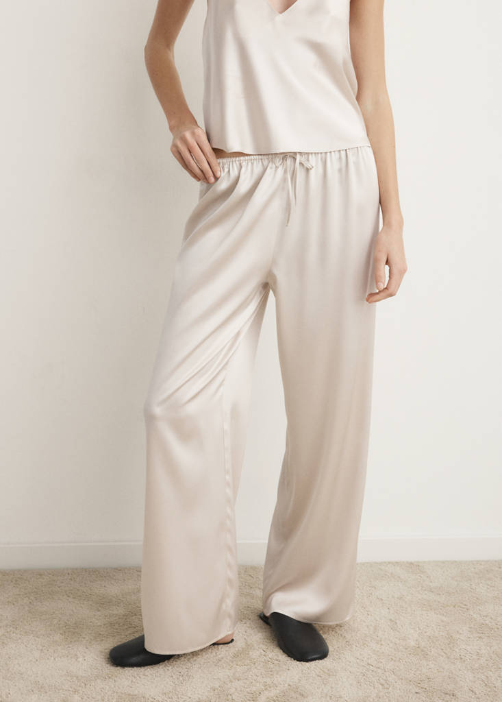 Silk pyjama trousers — Light/Pastel Grey