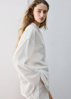 Striped pyjama shirt — White 1