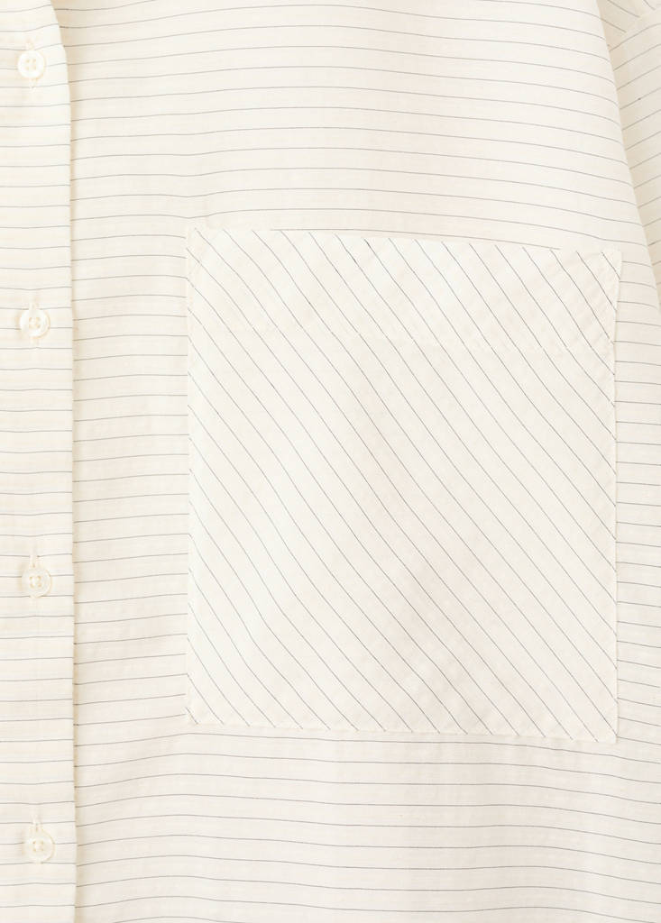 Striped pyjama shirt — White