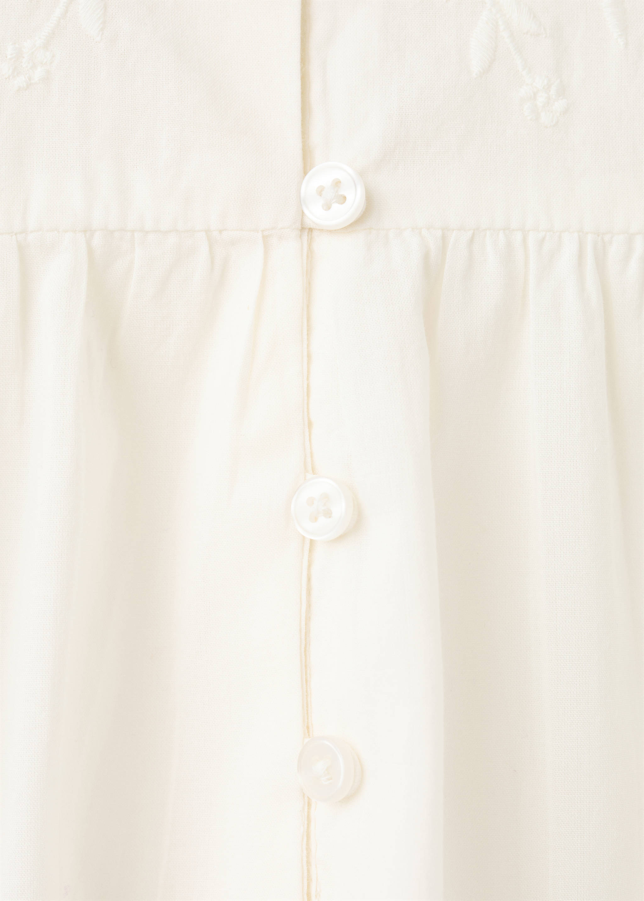 Cotton nightdress with embroidered detail - Details of the article 8