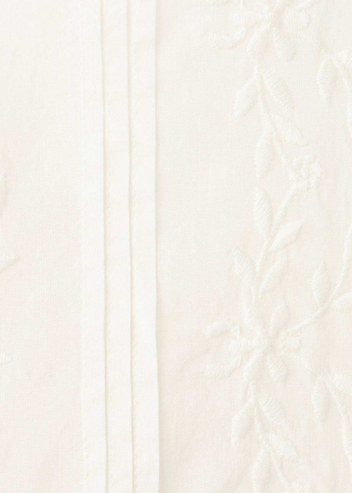 Cotton nightdress with embroidered detail — Ivory White