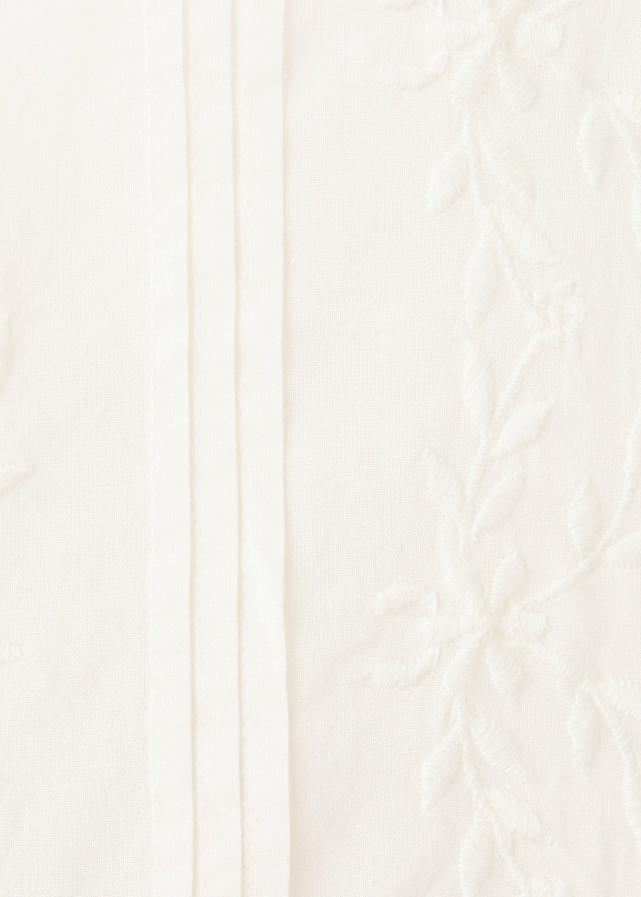 Cotton nightdress with embroidered detail - Details of the article 0