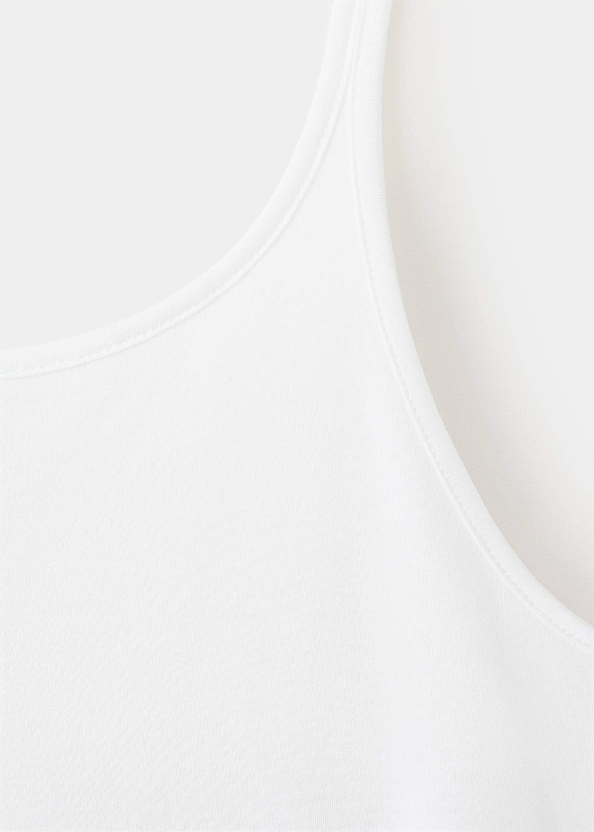 Top algodón tirante fino - Detalle del artículo 8, Blanco. Ref: 27053333-00.