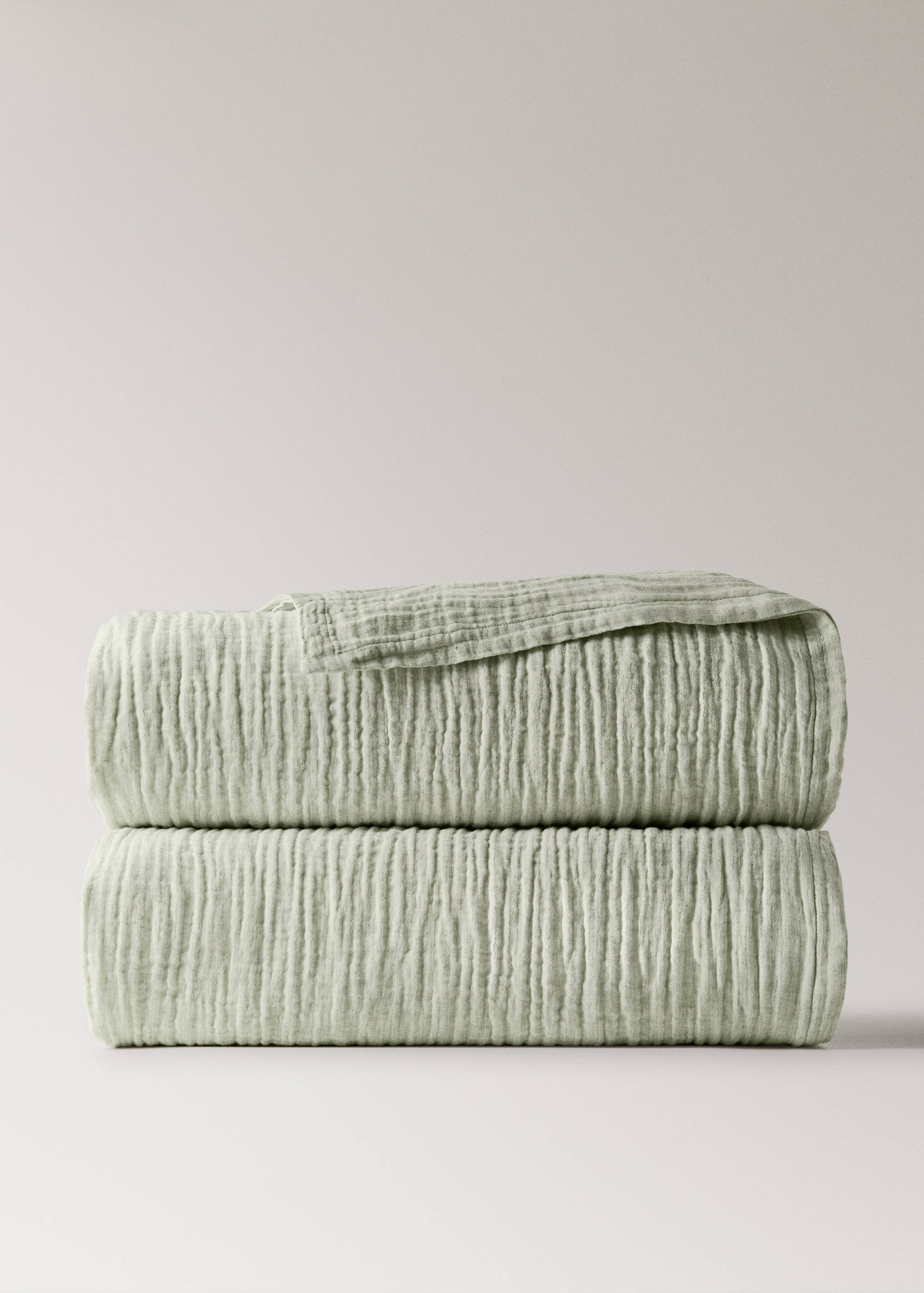 Linen cotton melange bedspread for Bed 180/200 cm - Article without model