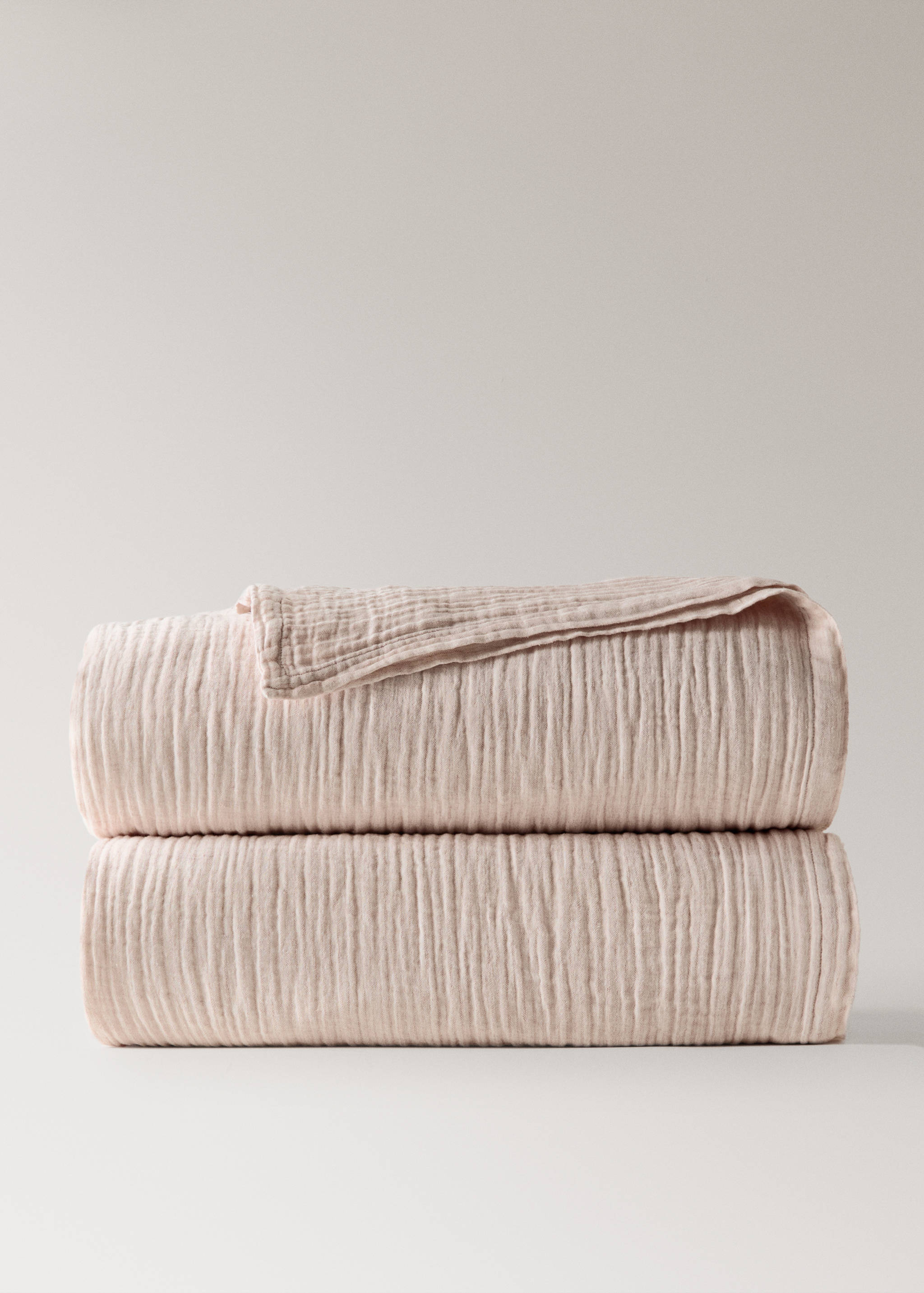 Linen cotton melange bedspread for Bed 180/200 cm - Article without model