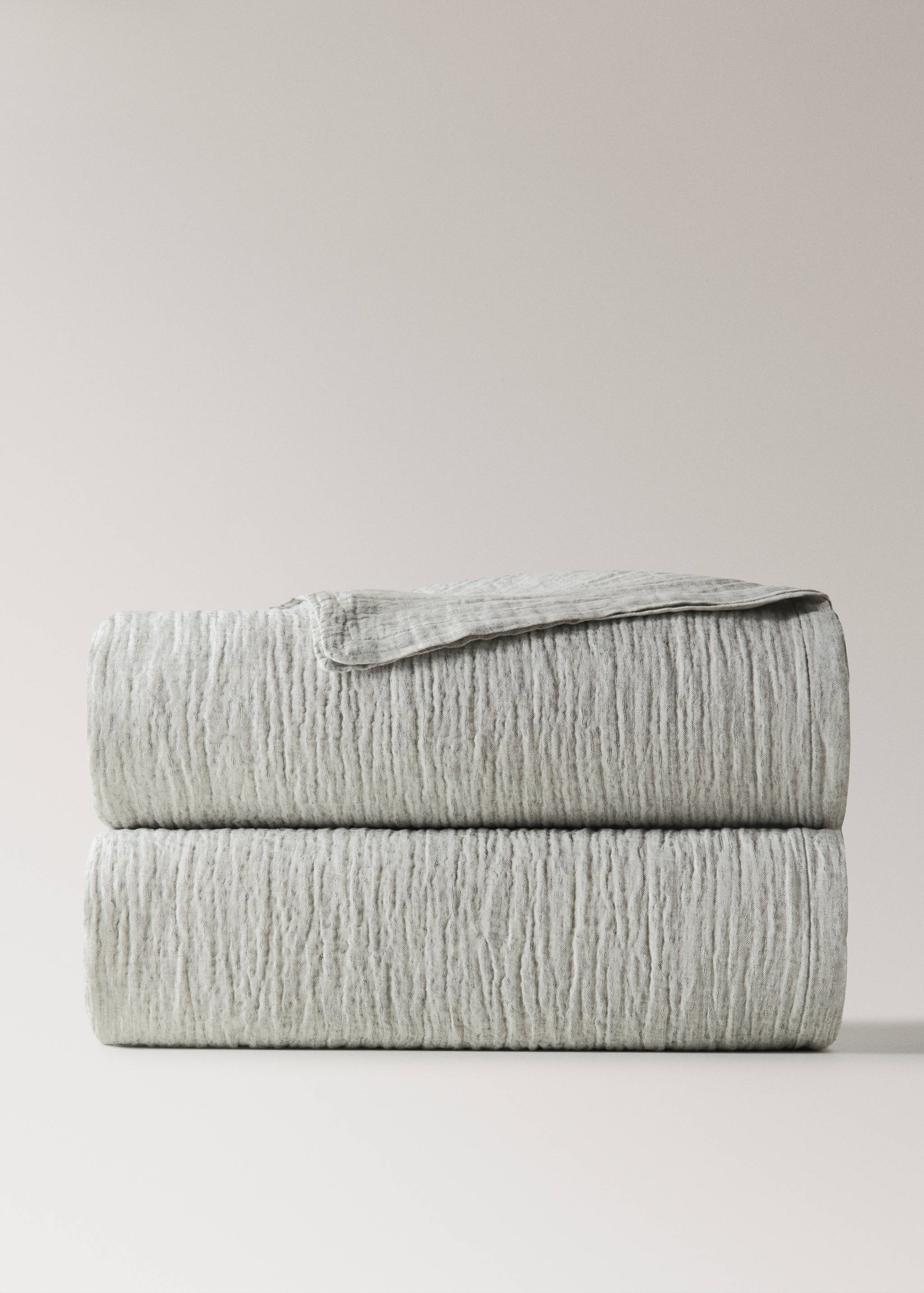 Linen cotton melange bedspread for Bed 180/200 cm - Article without model