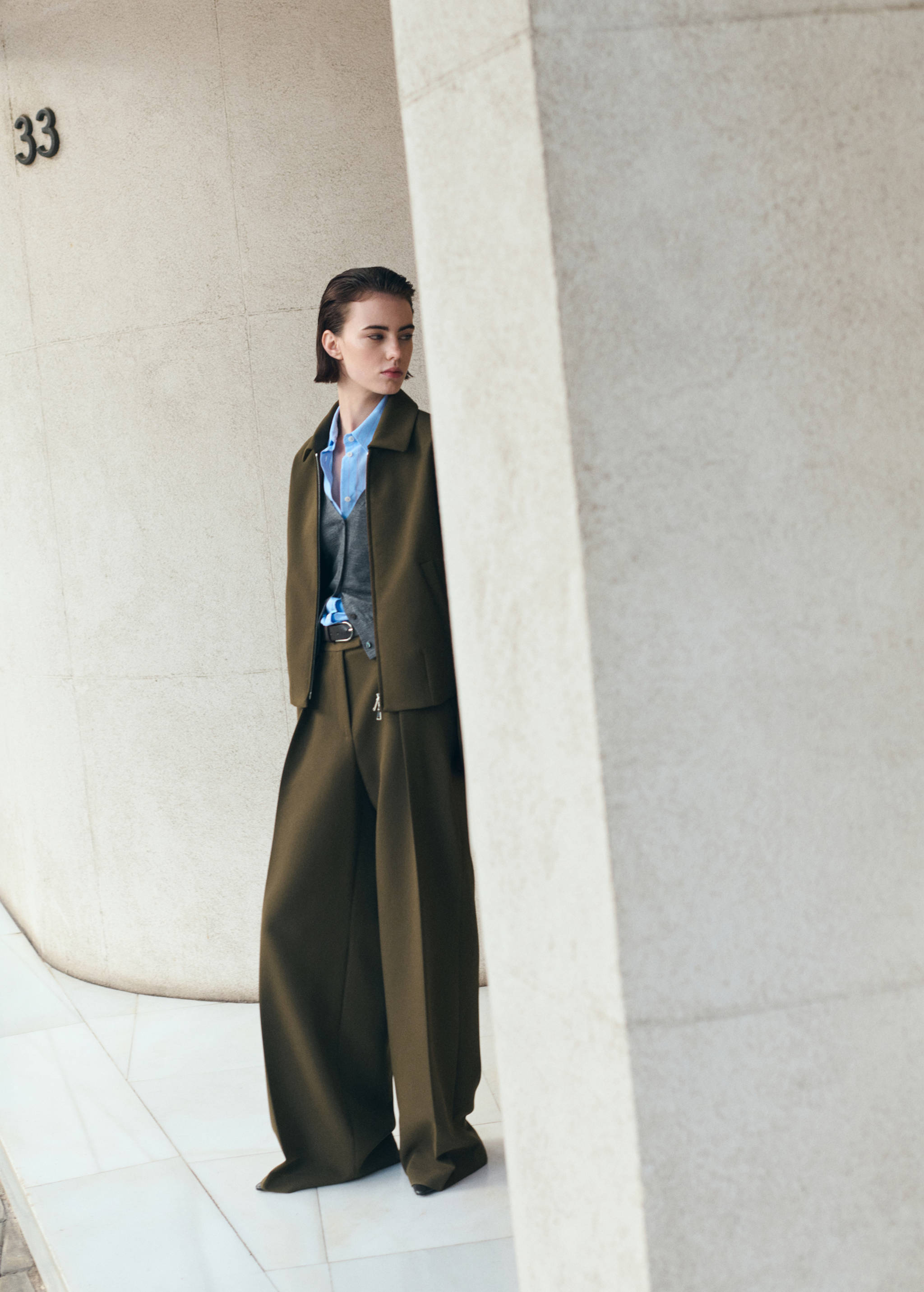 衬衫领飞行员夹克 - null