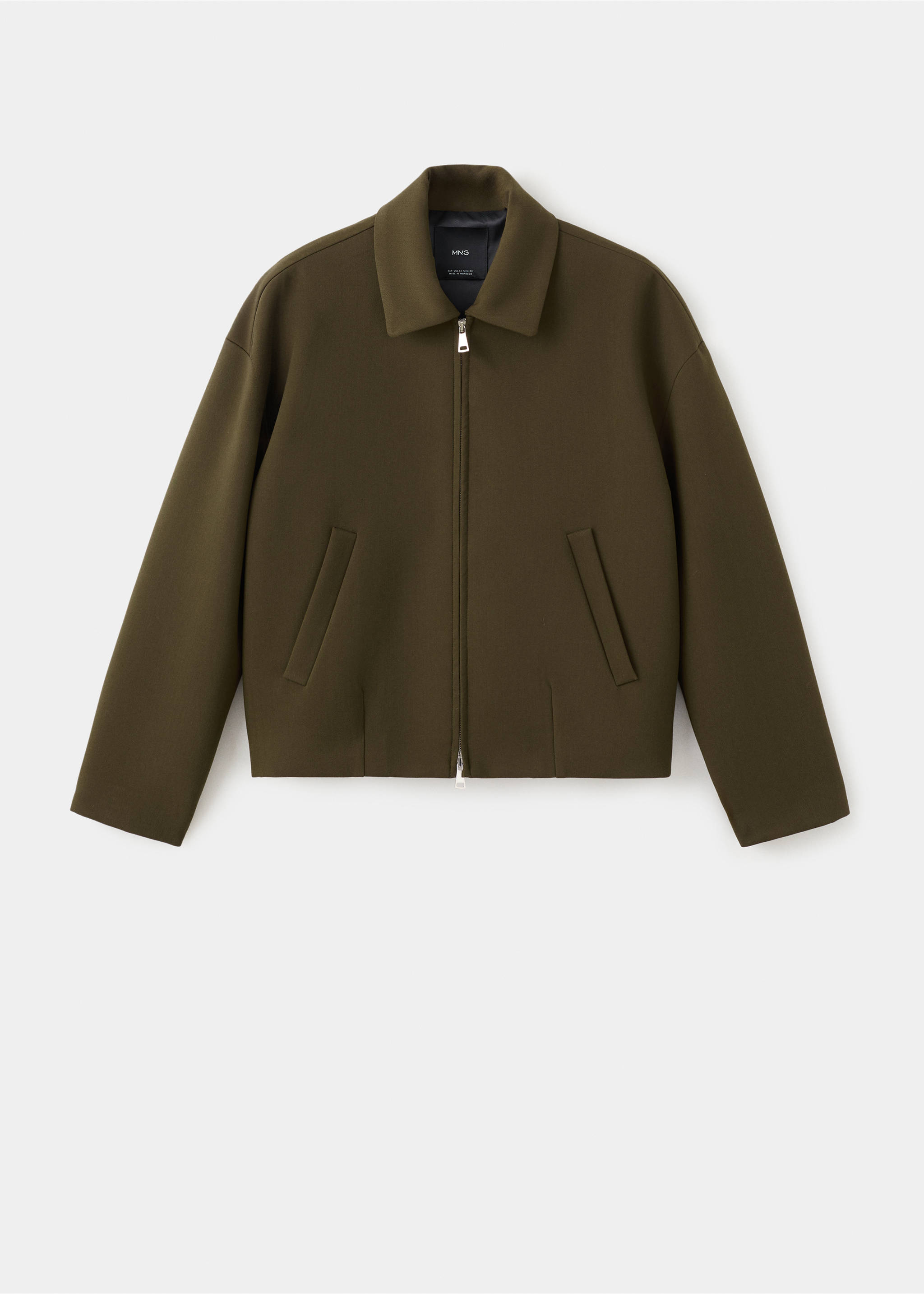 Chaqueta bomber cuello camisero - Artículo sin modelo, Khaki. Ref: 27053336-00.