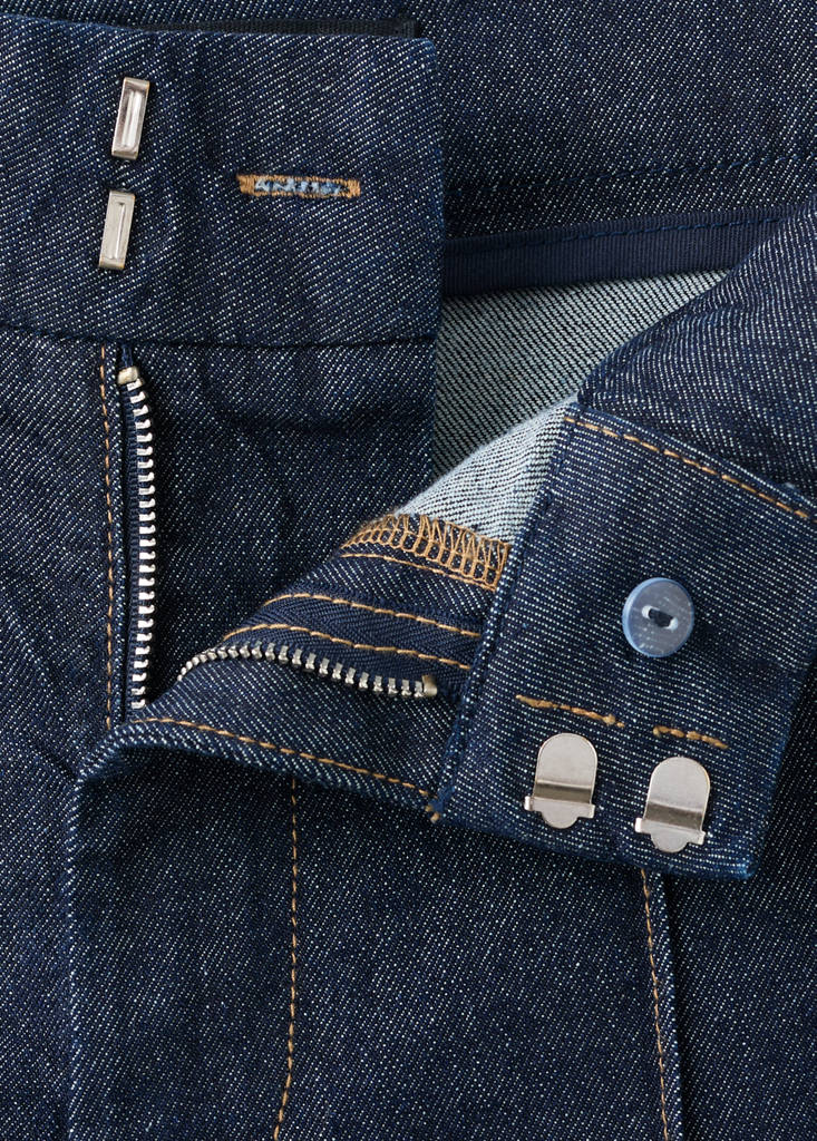 High-waisted wide leg jeans with stitching — Open Blue