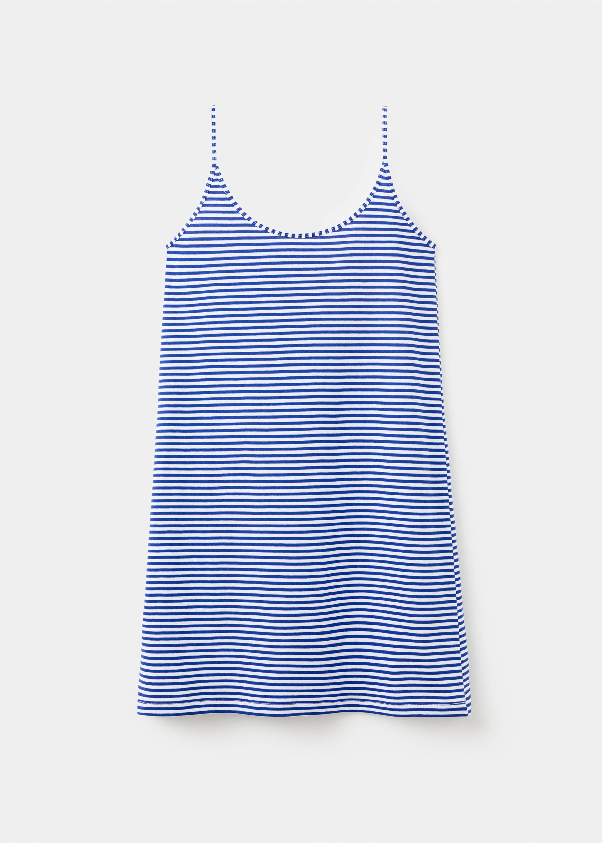 Rochie din bumbac cu dungi țesute - Articol fără model, Albastru. Ref: 27053343-00.