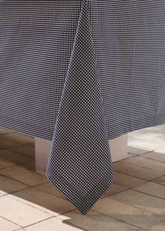 Vichy check cotton tablecloth for 8 to 10 guests — Blue 5