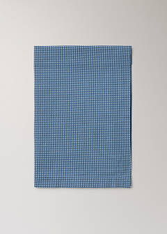 Vichy check cotton tablecloth for 8 to 10 guests — Blue 7