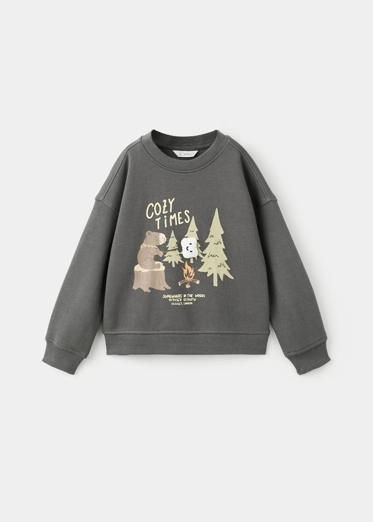 Sudadera algodón estampada