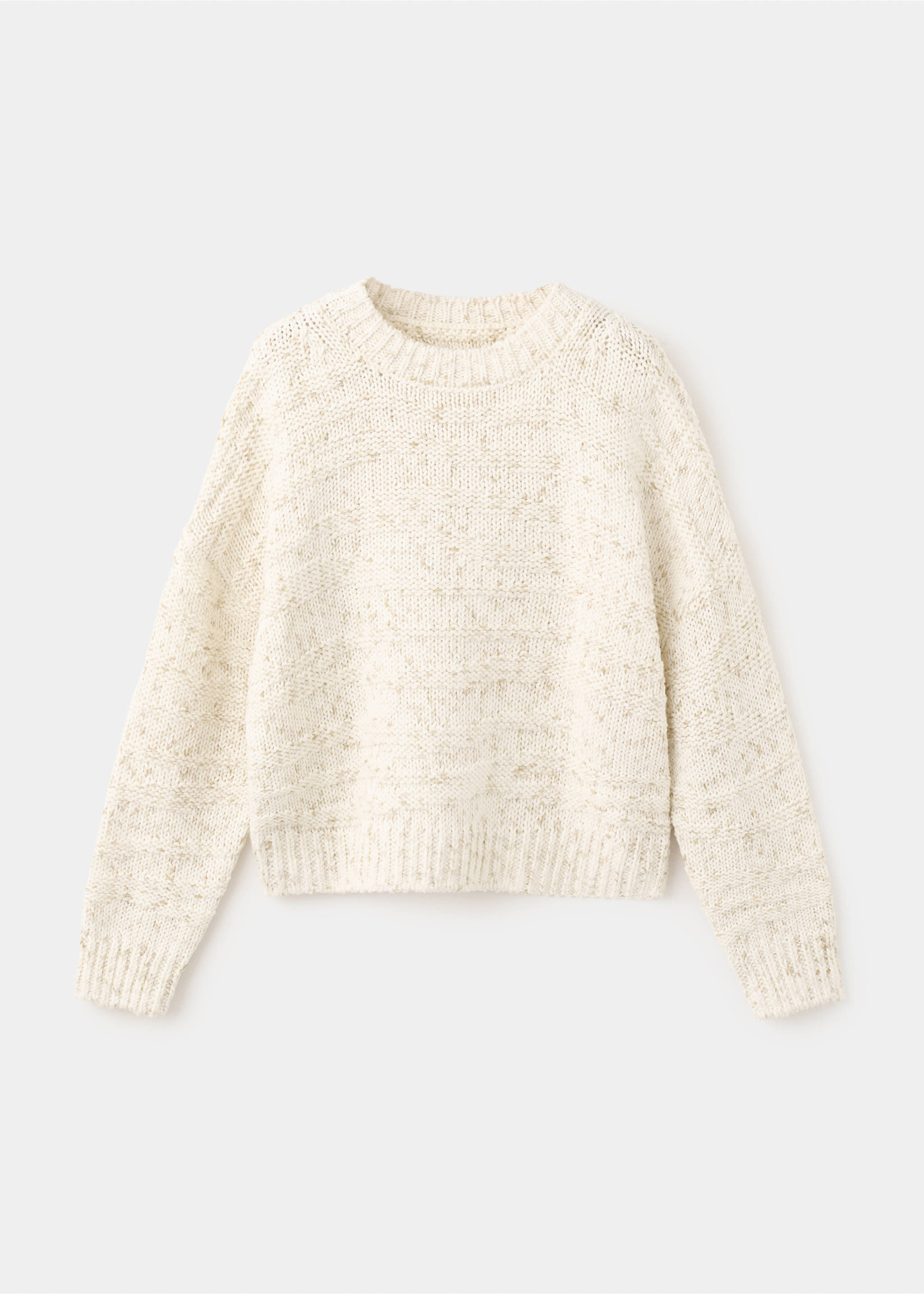Braided knitted sweater - Article without model, Ecru. Ref: 27053711-00.