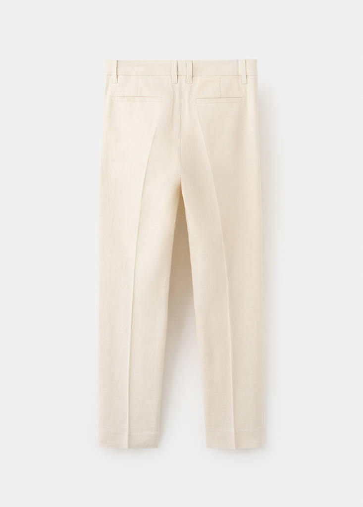 Linen suit trousers — Beige