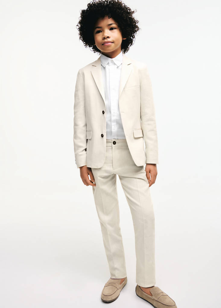 Linen suit trousers — Beige