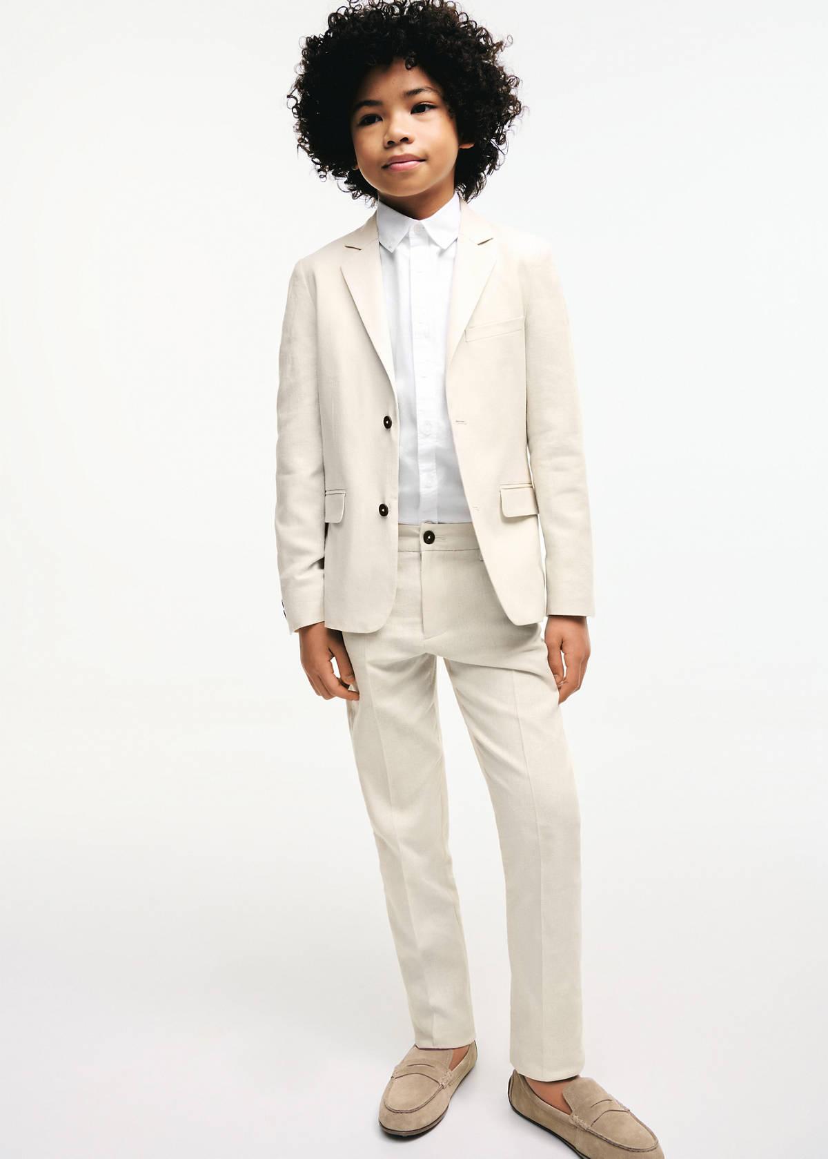 Linen suit trousers — Beige