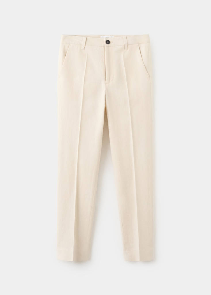 Linen suit trousers — Beige