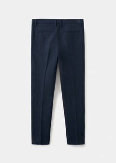 Linen suit trousers — Navy 4