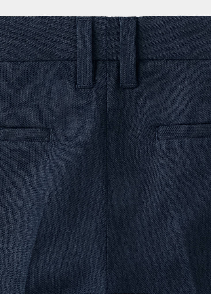 Linen suit trousers — Navy