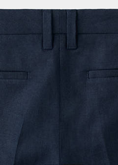 Linen suit trousers — Navy 3