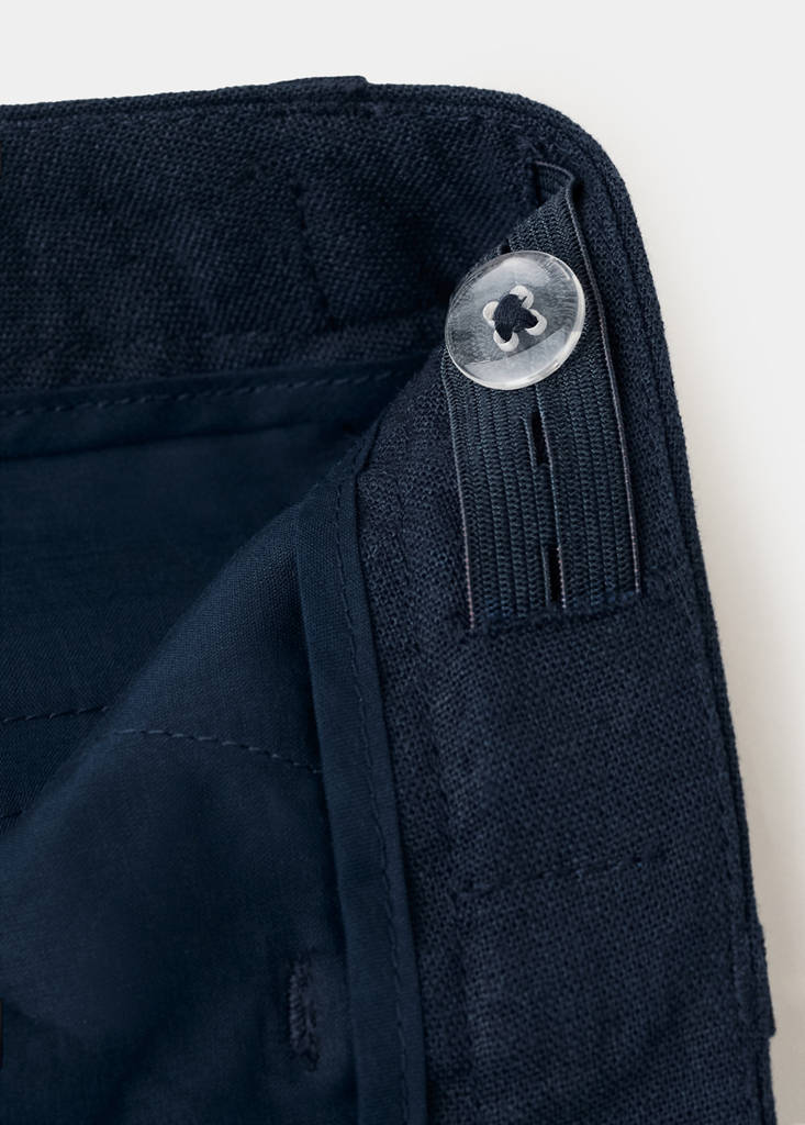 Linen suit trousers — Navy