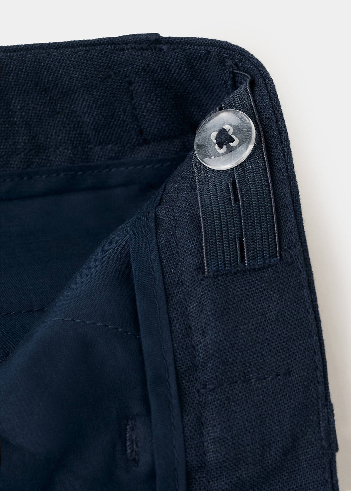 Linen suit trousers — Navy