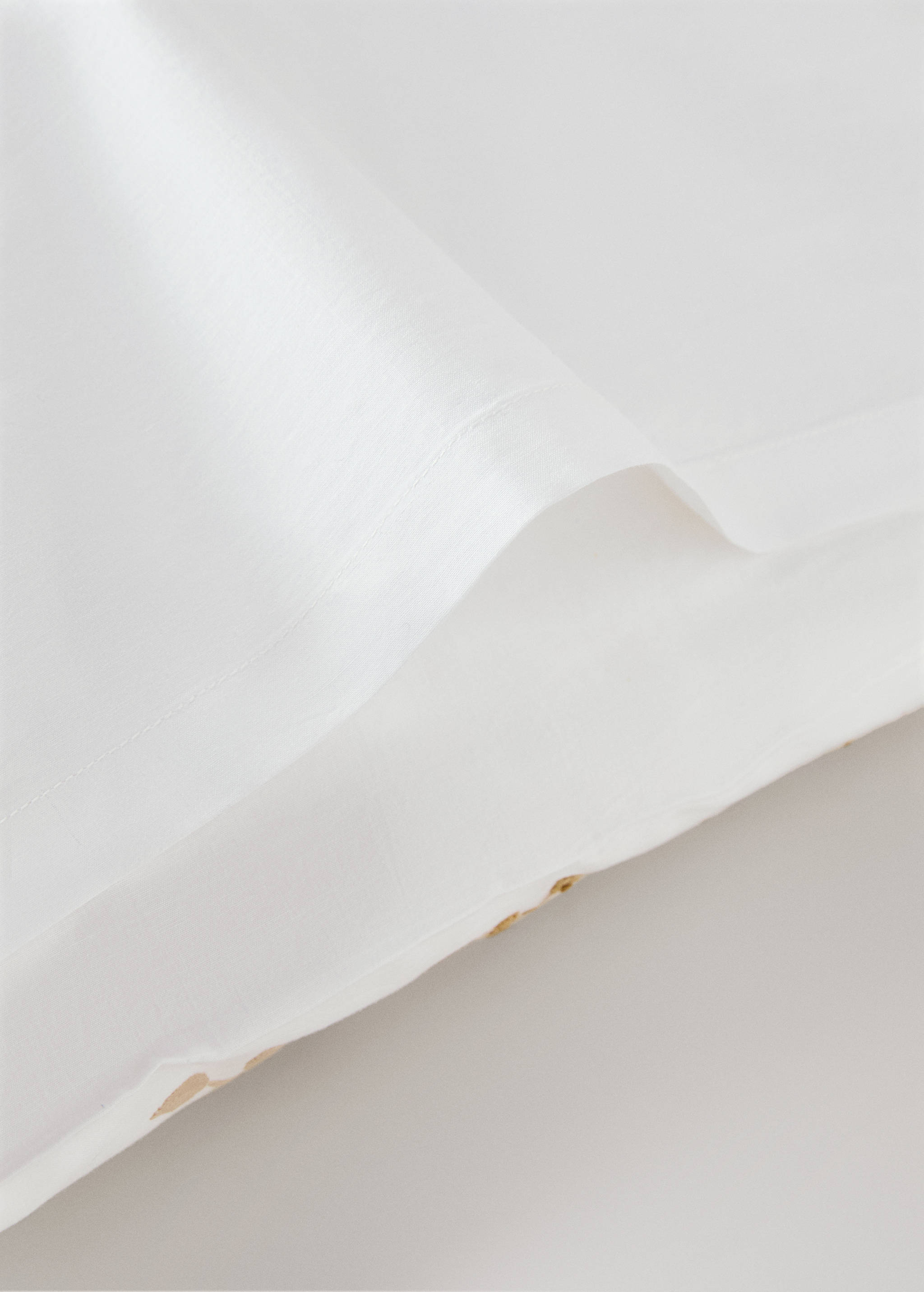 Taie d'oreiller en percale de coton broderie fleur 50x75 cm - Détail de l'article 3