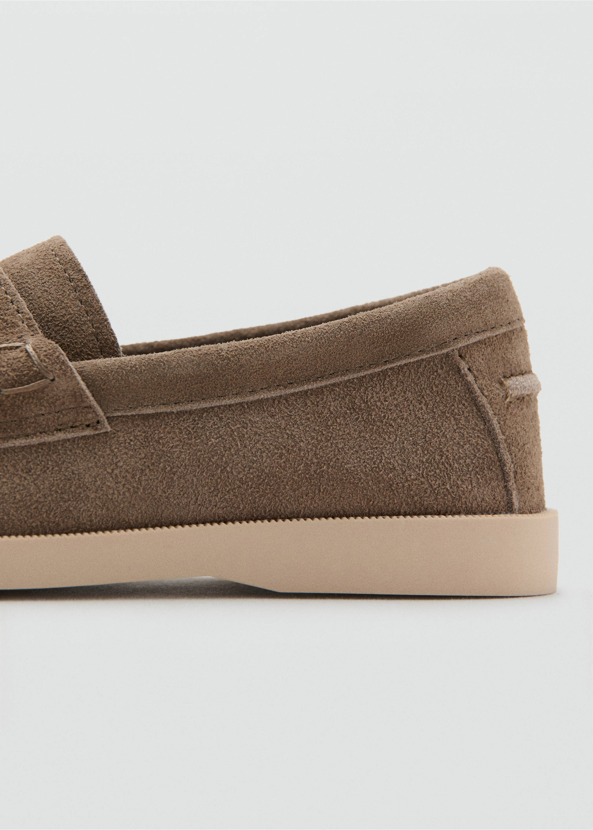 Leather loafers - Details of the article 1, Sand. Ref: 27053722-00.